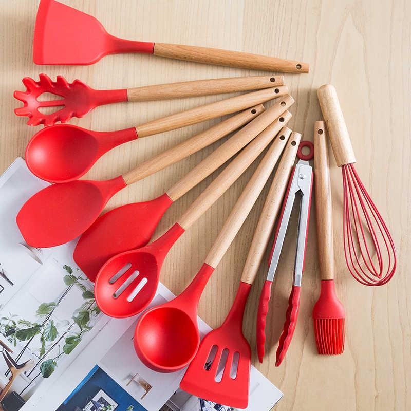 12 Pcs Silicone Cooking Spoon Set – Heat Resistant Kitchen Utensils for Baking & Cooking