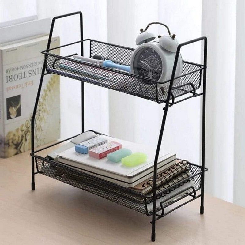 2-Tier Carbon Steel Spice Rack Organizer
