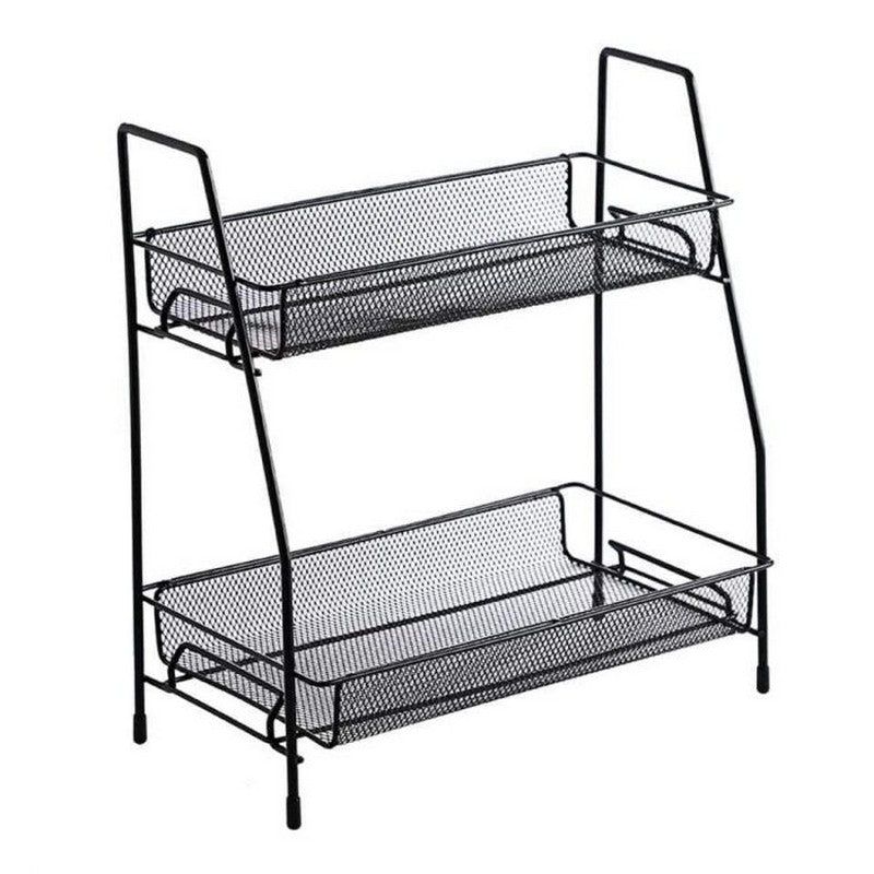 2-Tier Carbon Steel Spice Rack Organizer