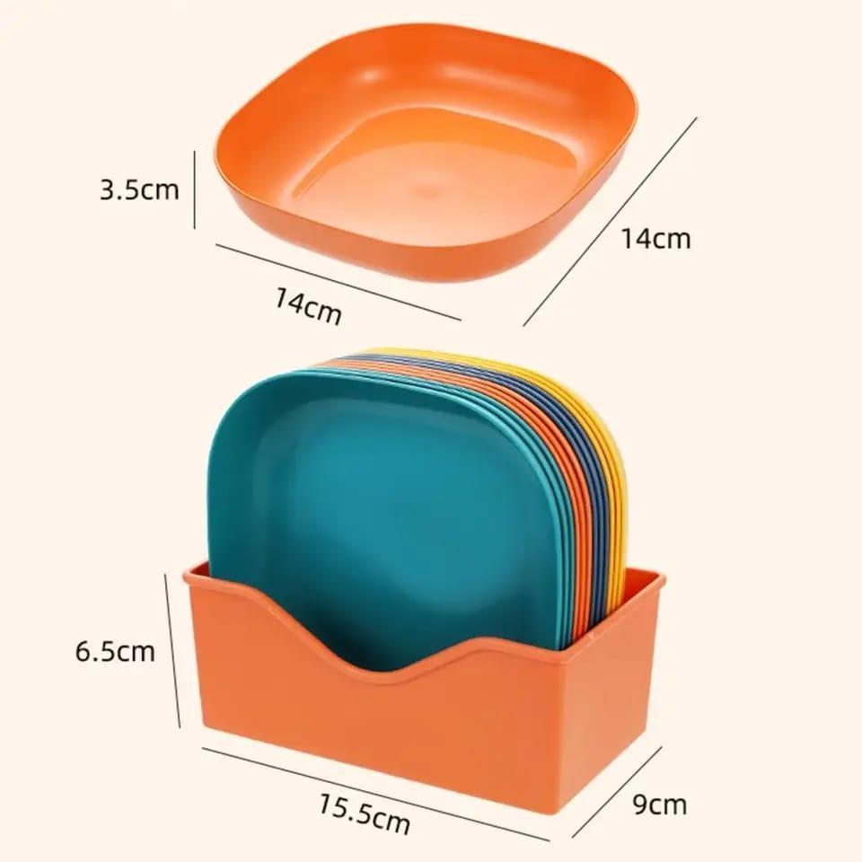 Square Snack Plate Set