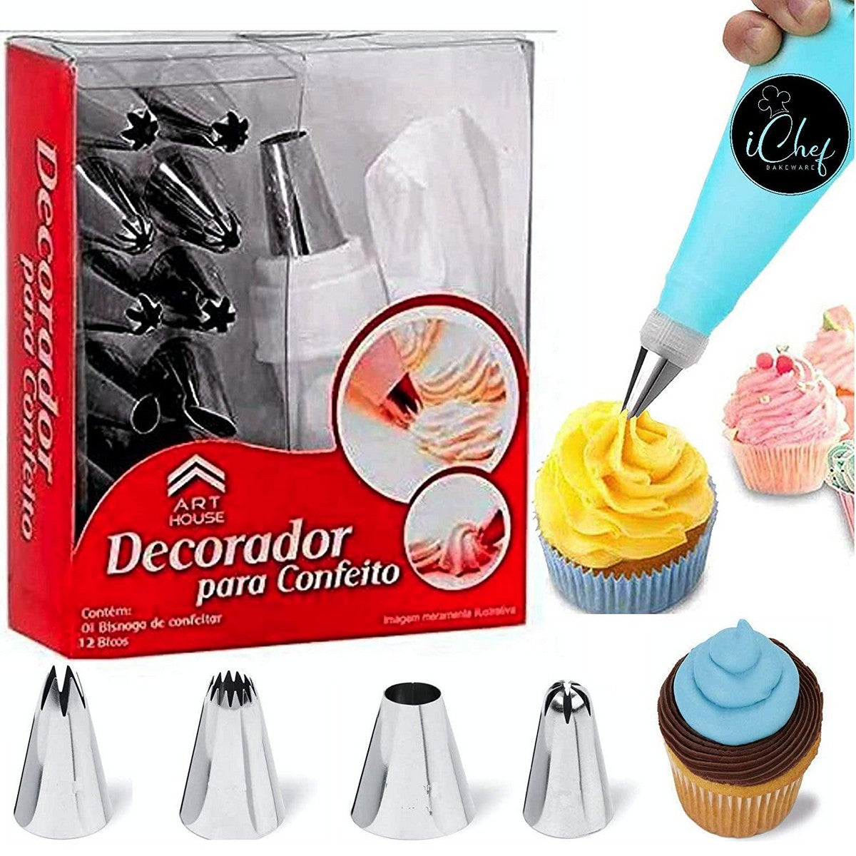 15 Pcs Nozzle Set Cakeware for Cake Decoration