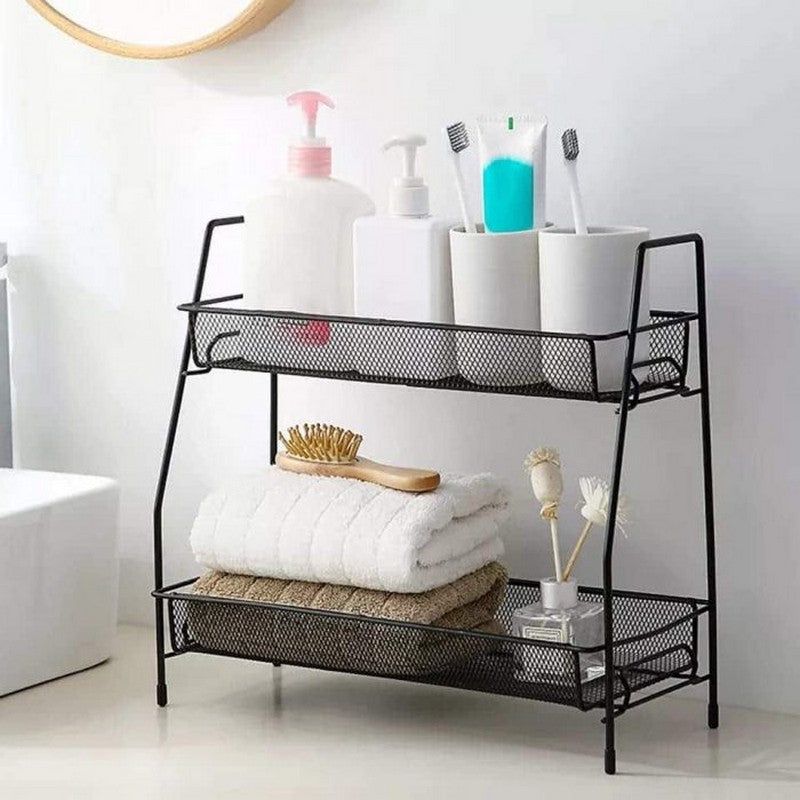2-Tier Carbon Steel Spice Rack Organizer