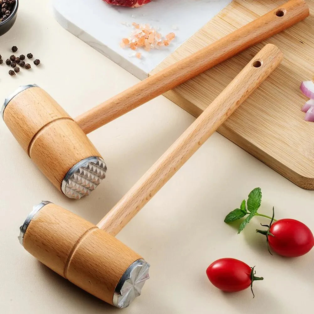 Meat Hammer With Wooden Handle Meat Grinder Mallet Steak