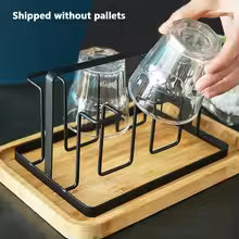 Glass Cups Stand Holder Drying Shelf Kitchen Water Cup Rack Home Hanging Drainer Storage Rack Accessories