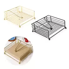 Napkin Holder Square Flat Tissue Organizer Desktop Paper Dispenser Napkin Rack For Restaurants Cocktail Cookouts Bar Decor