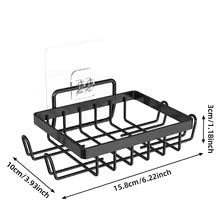 Bathroom Soap Rack Basket No Puching Metal Wall Mounted Sponge Soap Dish Storage Shelf Holder Self-adhesive Soap Box