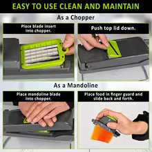 Vegetable Chopper,15-in-1 Multifunctional Food Chopper, Vegetable Cutter with Container for Salad,Potato,Carrot,and Garlic