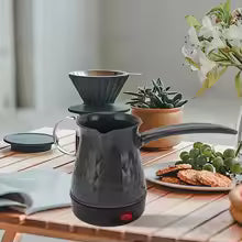 Electric Turkish Coffee Pot Lightweight Tea Kettle with Handle Multipurpose Water Kettle for Camping Home Travel Restaurant Cafe