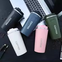 Stainless Steel Coffee Tumbler Thermos Cup with Intelligent Temperature Display Portable Travel Mug 380ml