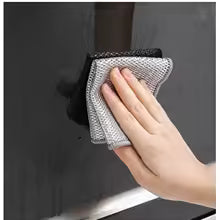 3/1pcs Silver Rag Single and Double Side Kitchen Cleaning Cloth Instead of Steel Ball Rag Cleaning Cloth