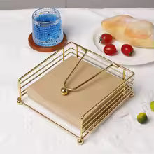 Napkin Holder Square Flat Tissue Organizer Desktop Paper Dispenser Napkin Rack For Restaurants Cocktail Cookouts Bar Decor