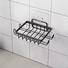 Bathroom Soap Rack Basket No Puching Metal Wall Mounted Sponge Soap Dish Storage Shelf Holder Self-adhesive Soap Box