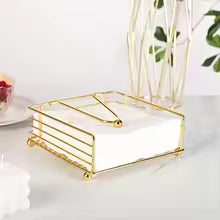 Napkin Holder Square Flat Tissue Organizer Desktop Paper Dispenser Napkin Rack For Restaurants Cocktail Cookouts Bar Decor