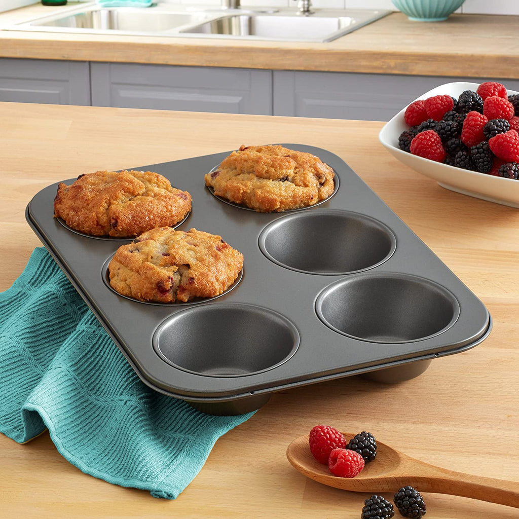 6-Cup Non-Stick Muffin Pan – Silver