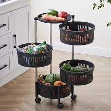 Rotating Kitchen Storage Rack – 4-Layer Organizer Shelf